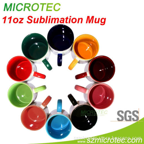 11oz Inner & Handle Color Sublimation Mug, Grade a, SGS&FDA Approved (MT-B002H)